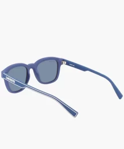 Lacoste Sonnenbrillen>Unisex Sonnenbrille Mit Eckigem Kunststoffrahmen Matte Blue 401