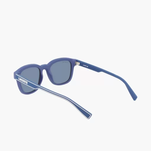 Lacoste Sonnenbrillen>Unisex Sonnenbrille Mit Eckigem Kunststoffrahmen Matte Blue 401