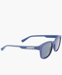 Lacoste Sonnenbrillen>Unisex Sonnenbrille Mit Eckigem Kunststoffrahmen Matte Blue 401