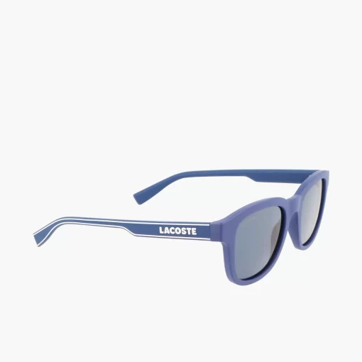 Lacoste Sonnenbrillen>Unisex Sonnenbrille Mit Eckigem Kunststoffrahmen Matte Blue 401