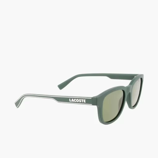 Lacoste Sonnenbrillen>Unisex Sonnenbrille Mit Eckigem Kunststoffrahmen Matte Green 301