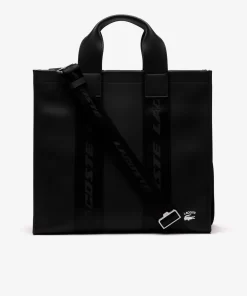 Lacoste Taschen>Unisex Tote-Bag Mit Kontrast-Aufdruck Black 000