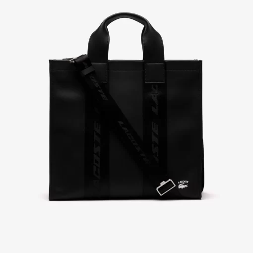 Lacoste Taschen>Unisex Tote-Bag Mit Kontrast-Aufdruck Black 000