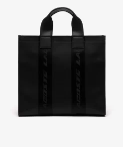 Lacoste Taschen>Unisex Tote-Bag Mit Kontrast-Aufdruck Black 000