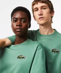 Lacoste T-Shirts>Unisex T-Shirt Aus Bio-Baumwolle Mit Grosem Krokodil Khaki Grun Kx5