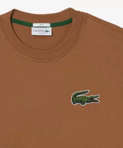 Lacoste T-Shirts>Unisex T-Shirt Aus Bio-Baumwolle Mit Grosem Krokodil Hellbraun Lfa