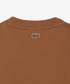 Lacoste T-Shirts>Unisex T-Shirt Aus Bio-Baumwolle Mit Grosem Krokodil Hellbraun Lfa