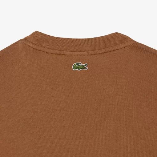 Lacoste T-Shirts>Unisex T-Shirt Aus Bio-Baumwolle Mit Grosem Krokodil Hellbraun Lfa