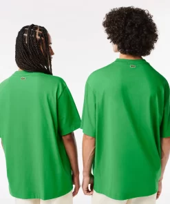 Lacoste T-Shirts>Unisex T-Shirt Aus Bio-Baumwolle Mit Grosem Krokodil Grun Siw