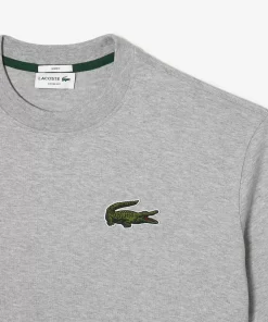 Lacoste T-Shirts>Unisex T-Shirt Aus Bio-Baumwolle Mit Grosem Krokodil Heidekraut Grau Cca