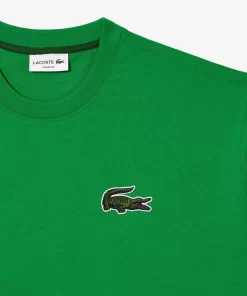 Lacoste T-Shirts>Unisex T-Shirt Aus Bio-Baumwolle Mit Grosem Krokodil Grun Siw