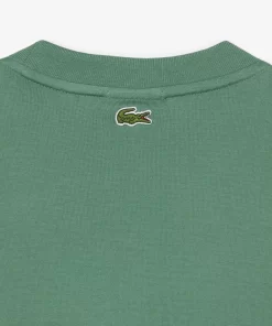 Lacoste T-Shirts>Unisex T-Shirt Aus Bio-Baumwolle Mit Grosem Krokodil Khaki Grun Kx5