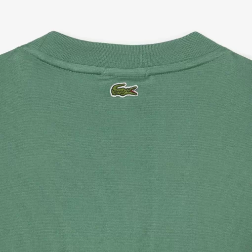 Lacoste T-Shirts>Unisex T-Shirt Aus Bio-Baumwolle Mit Grosem Krokodil Khaki Grun Kx5