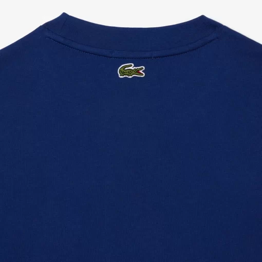 Lacoste T-Shirts>Unisex T-Shirt Aus Bio-Baumwolle Mit Grosem Krokodil Navy Blau F9F