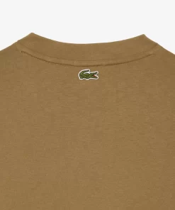 Lacoste T-Shirts>Unisex T-Shirt Aus Bio-Baumwolle Mit Grosem Krokodil Braun Six