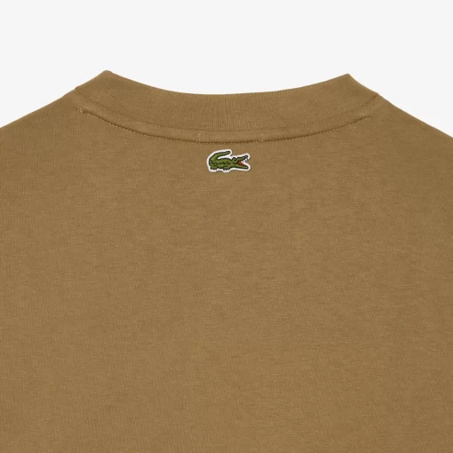 Lacoste T-Shirts>Unisex T-Shirt Aus Bio-Baumwolle Mit Grosem Krokodil Braun Six