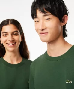 Lacoste T-Shirts>Unisex T-Shirt Aus Bio-Baumwollfleece Dunkelgrun Smi