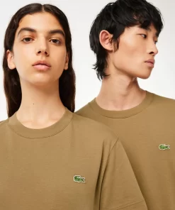 Lacoste T-Shirts>Unisex T-Shirt Aus Bio-Baumwollfleece Braun Six