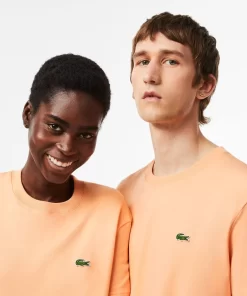 Lacoste T-Shirts>Unisex T-Shirt Aus Bio-Baumwollfleece Hell Orange Heb