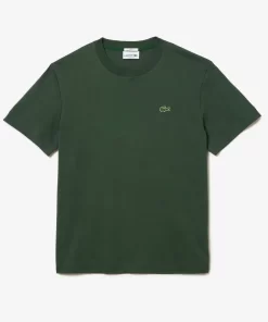 Lacoste T-Shirts>Unisex T-Shirt Aus Bio-Baumwollfleece Dunkelgrun Smi