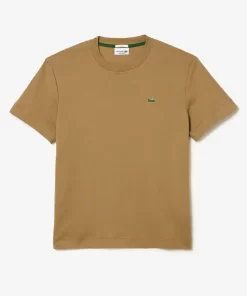 Lacoste T-Shirts>Unisex T-Shirt Aus Bio-Baumwollfleece Braun Six