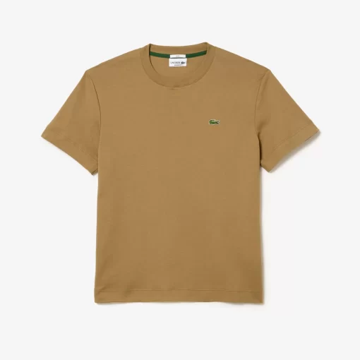 Lacoste T-Shirts>Unisex T-Shirt Aus Bio-Baumwollfleece Braun Six