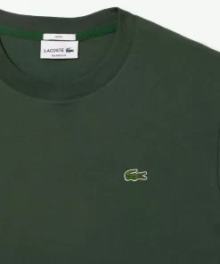 Lacoste T-Shirts>Unisex T-Shirt Aus Bio-Baumwollfleece Dunkelgrun Smi