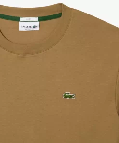 Lacoste T-Shirts>Unisex T-Shirt Aus Bio-Baumwollfleece Braun Six