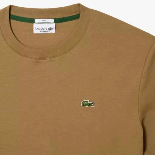 Lacoste T-Shirts>Unisex T-Shirt Aus Bio-Baumwollfleece Braun Six