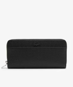 Lacoste Geldbörsen & Kleinlederwaren>Unisex-Brieftasche Chantaco Aus Pique Leder Black 000