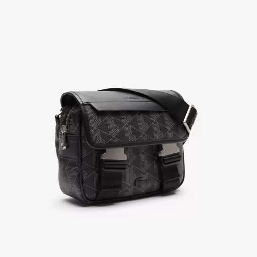 Lacoste Umhangetaschen & Gürteltaschen>Unisex-Kuriertasche The Blend Aus Monogramm-Canvas Monogram Noir Gris H45