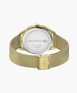 Lacoste Uhren>Vienna Herrenuhr Mit Gold Lackiertem Stahlband. Gold 000