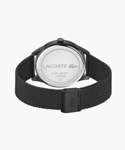 Lacoste Uhren>Vienna Herrenuhr Mit Kultigem Lackiertem Stahlband. Schwarz 000