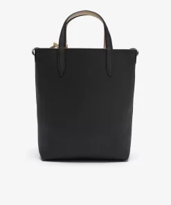 Lacoste Taschen>Wendbare Damen Anna Tote Bag Aus Beschichtetem Canvas Noir Krema A91