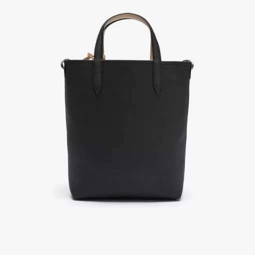 Lacoste Taschen>Wendbare Damen Anna Tote Bag Aus Beschichtetem Canvas Noir Krema A91