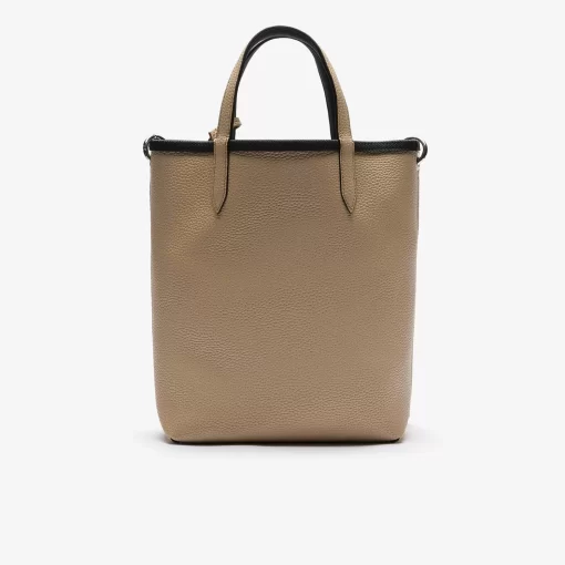 Lacoste Taschen>Wendbare Damen Anna Tote Bag Aus Beschichtetem Canvas Noir Krema A91