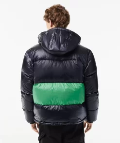 Lacoste Jacken & Mäntel>Wendbare Daumenjacke Mit Colourblock-Akzenten Navy Blau / Weis / Grau Qiw