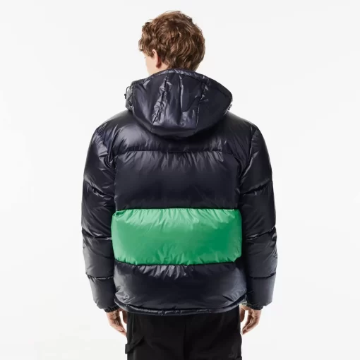 Lacoste Jacken & Mäntel>Wendbare Daumenjacke Mit Colourblock-Akzenten Navy Blau / Weis / Grau Qiw