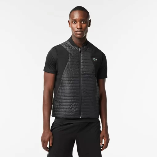 Lacoste Fitnessstudio & Training>Wendbare Herren-Westenjacke Sport Schwarz / Burgunder Rin