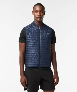 Lacoste Fitnessstudio & Training>Wendbare Herren-Westenjacke Sport Dunkelgrun / Navy Blau Ndi