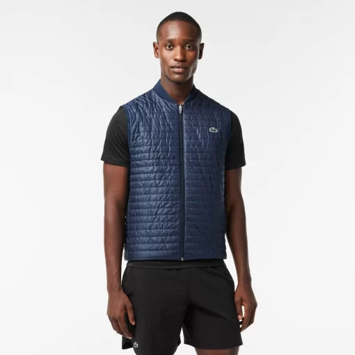 Lacoste Fitnessstudio & Training>Wendbare Herren-Westenjacke Sport Dunkelgrun / Navy Blau Ndi