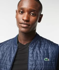 Lacoste Fitnessstudio & Training>Wendbare Herren-Westenjacke Sport Dunkelgrun / Navy Blau Ndi