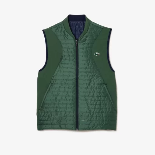 Lacoste Fitnessstudio & Training>Wendbare Herren-Westenjacke Sport Dunkelgrun / Navy Blau Ndi