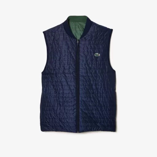 Lacoste Fitnessstudio & Training>Wendbare Herren-Westenjacke Sport Dunkelgrun / Navy Blau Ndi