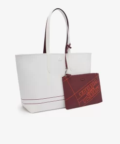 Lacoste Taschen>Wendbare Tote Bag Aus Beschichtetem Canvas Farine Zin M55