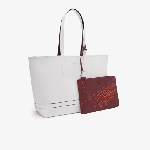 Lacoste Taschen>Wendbare Tote Bag Aus Beschichtetem Canvas Farine Zin M55