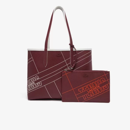 Lacoste Taschen>Wendbare Tote Bag Aus Beschichtetem Canvas Farine Zin M55