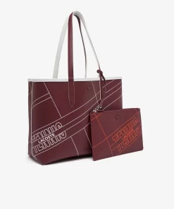 Lacoste Taschen>Wendbare Tote Bag Aus Beschichtetem Canvas Farine Zin M55