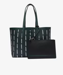 Lacoste Taschen>Wendbare Tote Mit All-Over Aufdruck Sinople Farine Noir M52