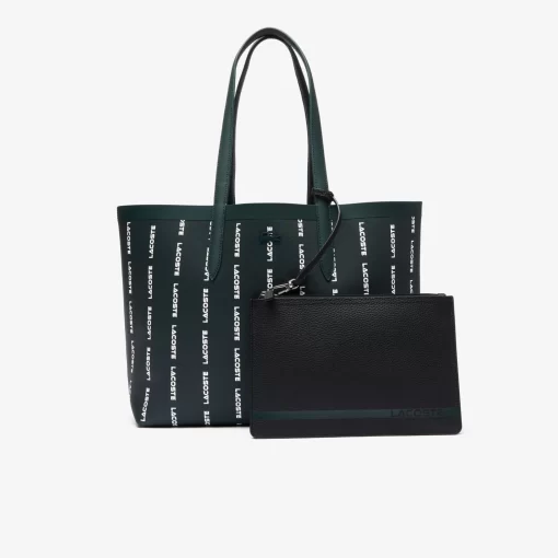 Lacoste Taschen>Wendbare Tote Mit All-Over Aufdruck Sinople Farine Noir M52